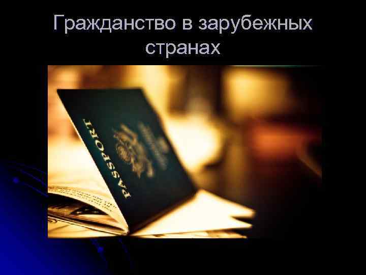 Гражданство в зарубежных странах 
