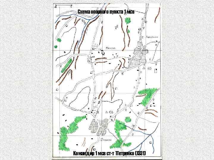 Схема опорного пункта 1 мсв Командир 1 мсв ст-т Петренко (1331) 