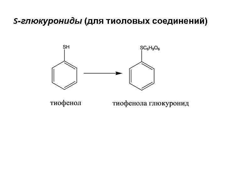 S-глюкурониды (для тиоловых соединений) 