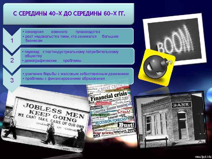 С СЕРЕДИНЫ 40 -Х ДО СЕРЕДИНЫ 60 -Х ГГ. 1 • конверсия военного производства