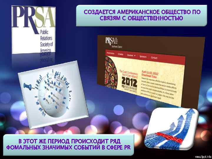 СОЗДАЕТСЯ АМЕРИКАНСКОЕ ОБЩЕСТВО ПО СВЯЗЯМ С ОБЩЕСТВЕННОСТЬЮ В ЭТОТ ЖЕ ПЕРИОД ПРОИСХОДИТ РЯД ФОМАЛЬНЫХ