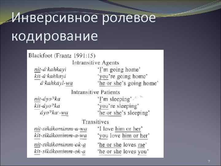 Инверсивное ролевое кодирование 7 