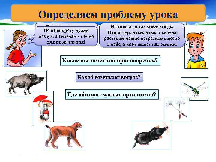 Определяем проблему урока Я знаю, что живые Не только, они живут всюду. Но ведь