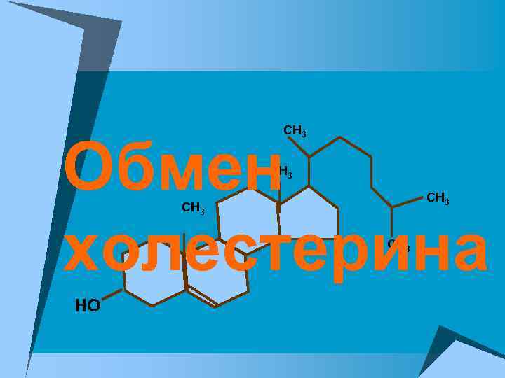  СН 3 Обмен. СН 3 СН 3 холестерина СН 3 НО 