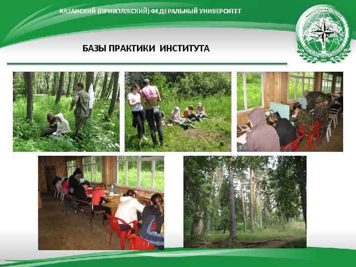 КАЗАНСКИЙ (ПРИВОЛЖСКИЙ) ФЕДЕРАЛЬНЫЙ УНИВЕРСИТЕТ БАЗЫ ПРАКТИКИ ИНСТИТУТА 