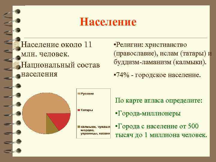 Население 4 Население около 11 млн. человек. 4 Национальный состав населения • Религии: христианство