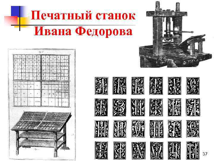  Печатный станок Ивана Федорова 37 