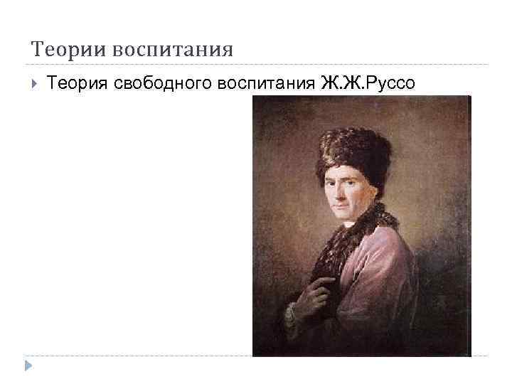 Теории воспитания Теория свободного воспитания Ж. Ж. Руссо 