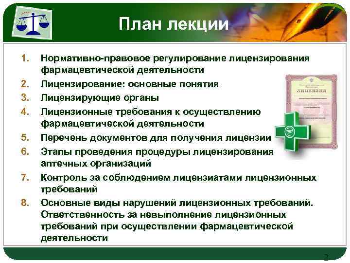 План лекции 1. 2. 3. 4. 5. 6. 7. 8. LOGO Нормативно-правовое регулирование лицензирования