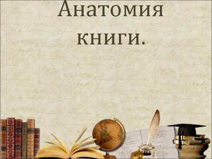 Анатомия книги. 