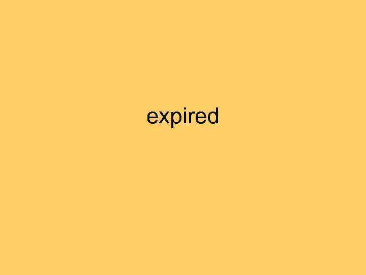 expired 