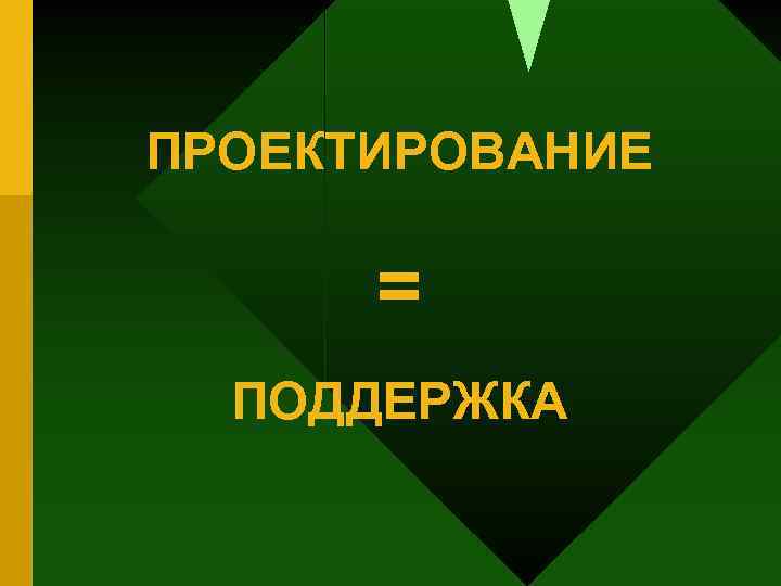 ПРОЕКТИРОВАНИЕ = ПОДДЕРЖКА 