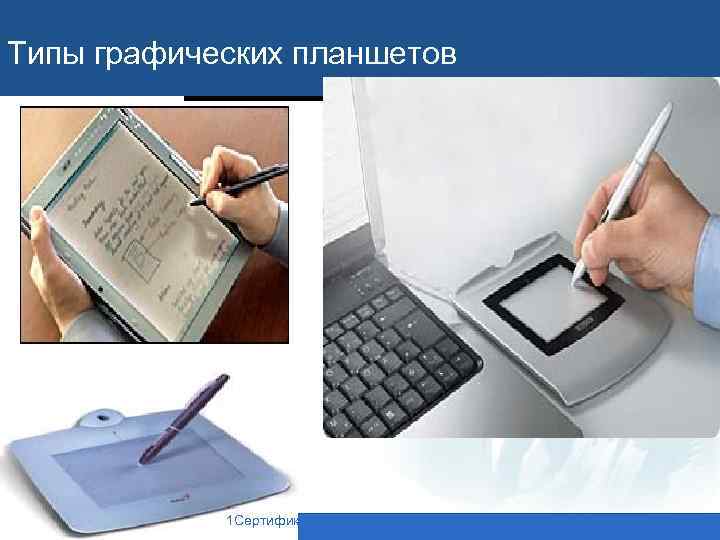 Типы графических планшетов 1 Сертификация в ВУЗах, Бабич А. В. 