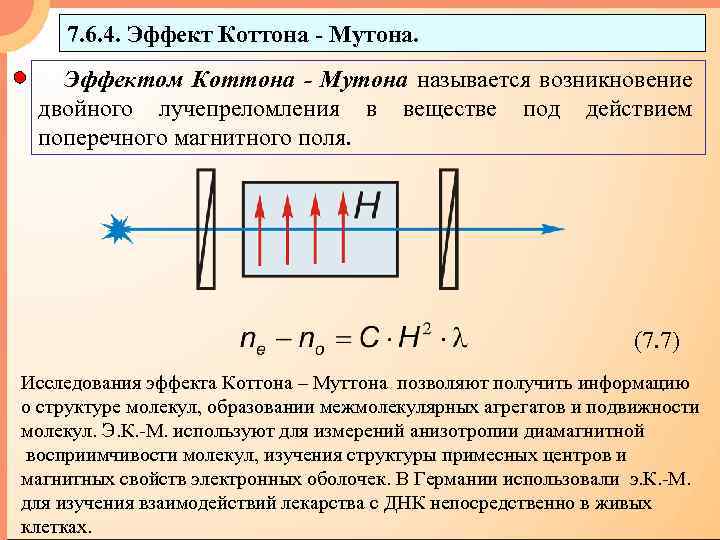 7. 6. 4. Эффект Коттона - Мутона. Эффектом Коттона - Мутона называется возникновение двойного