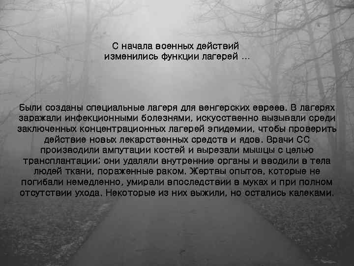 С начала военных действий изменились функции лагерей … Были созданы специальные лагеря для венгерских