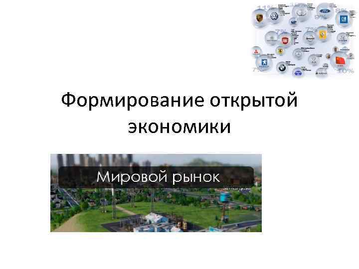 Формирование открытой экономики 
