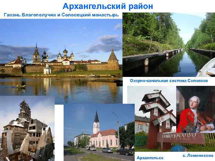 Архангельский район Гавань Благополучия и Соловецкий монастырь Озерно-канальная система Соловков Архангельск с. Ломоносово 