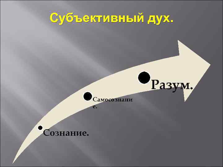  Субъективный дух. Разум. Самосознани е. Сознание. 