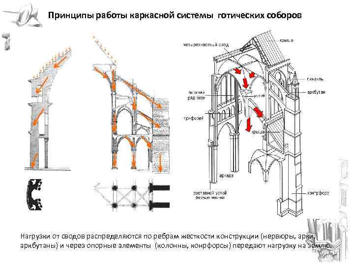 Вертикальный выступ стены. Схема готического собора контрфорсы. Нервюры готического собора схема. Готика конструкция схема.
