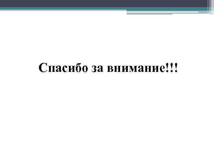 Спасибо за внимание!!! 