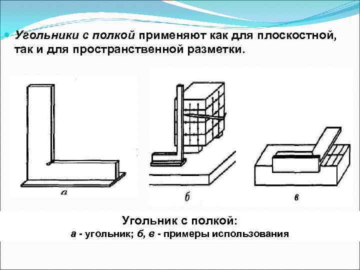 Угольник с полкой