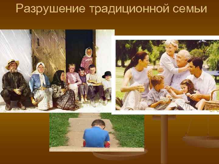 Разрушение традиционной семьи 