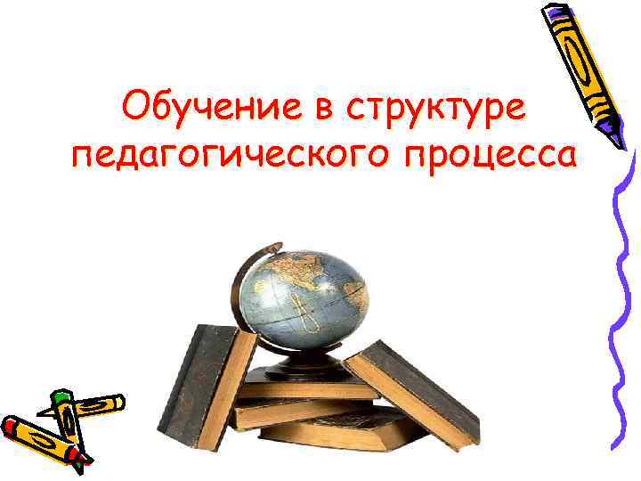 Обучение в структуре педагогического процесса 