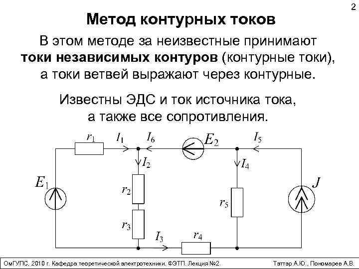 Эдс контурный ток. Составление уравнения методом контурных токов. Метод контурных токов для 2 контуров. Метод контурных токов с 2 источниками тока. Система уравнений по методу контурных токов.