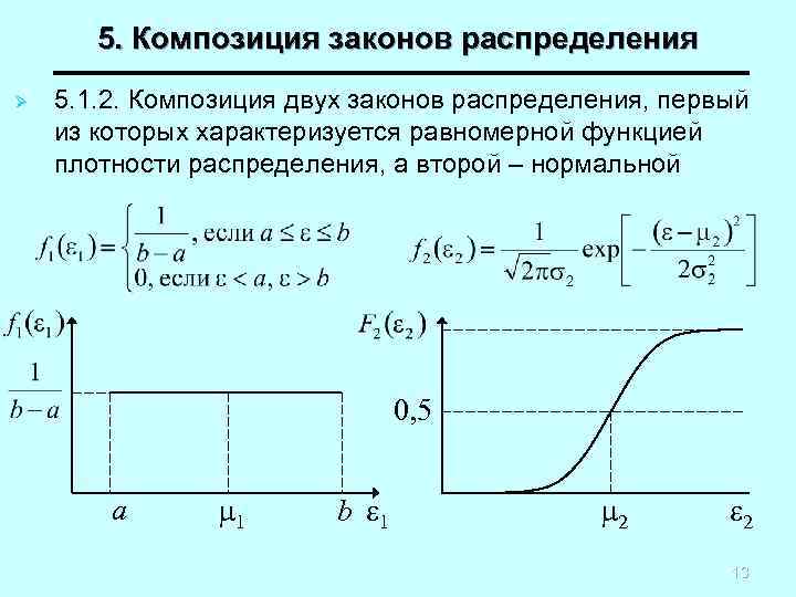 5. Композиция законов распределения Ø 5. 1. 2. Композиция двух законов распределения, первый из