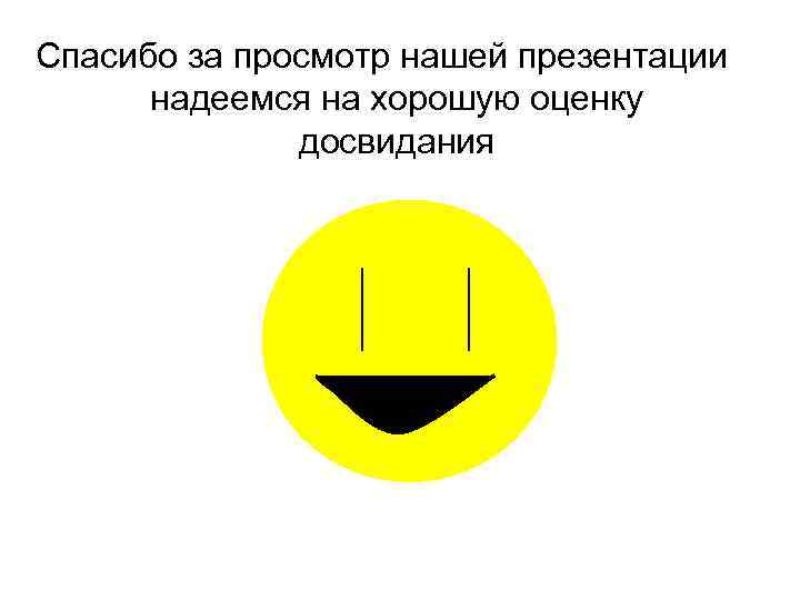 Спасибо за просмотр нашей презентации надеемся на хорошую оценку досвидания 