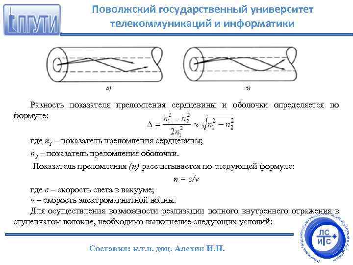 Разность показателей. Коэффициент преломления оптоволокна. Показатель преломления сердцевины оптического волокна. Показатель преломления волокна. Формула разности показателей преломления.