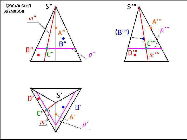Простановка размеров 