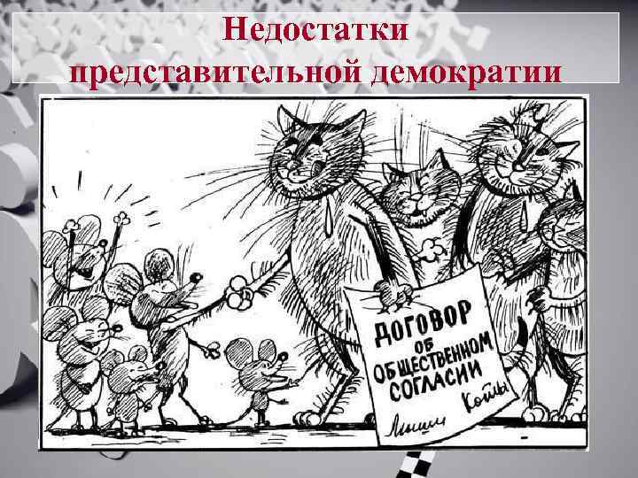 Недостатки представительной демократии 