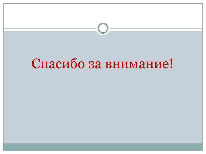 Спасибо за внимание! 