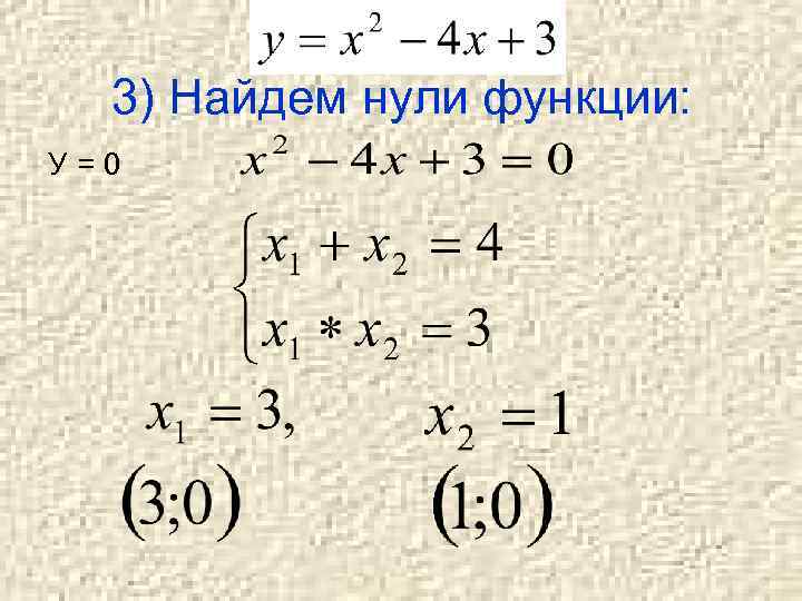 Постройте график функции найдите нули функции