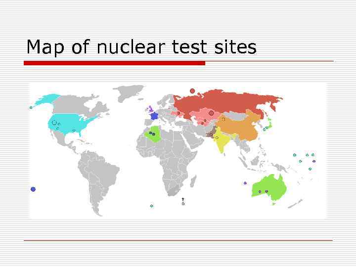 Map of nuclear test sites 