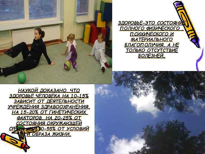 ЗДОРОВЬЕ-ЭТО СОСТОЯНИЕ ПОЛНОГО ФИЗИЧЕСКОГО , ПСИХИЧЕСКОГО И МАТЕРИАЛЬНОГО БЛАГОПОЛУЧИЯ, А НЕ ТОЛЬКО ОТСУТСТВИЕ БОЛЕЗНЕЙ.