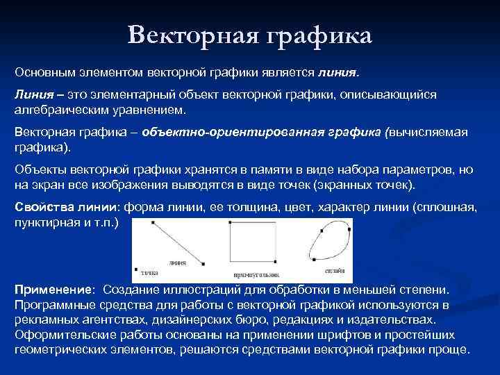 Минимальным элементом векторного изображения является