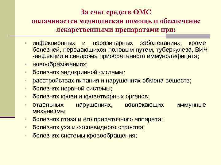 За счет средств обязательного медицинского