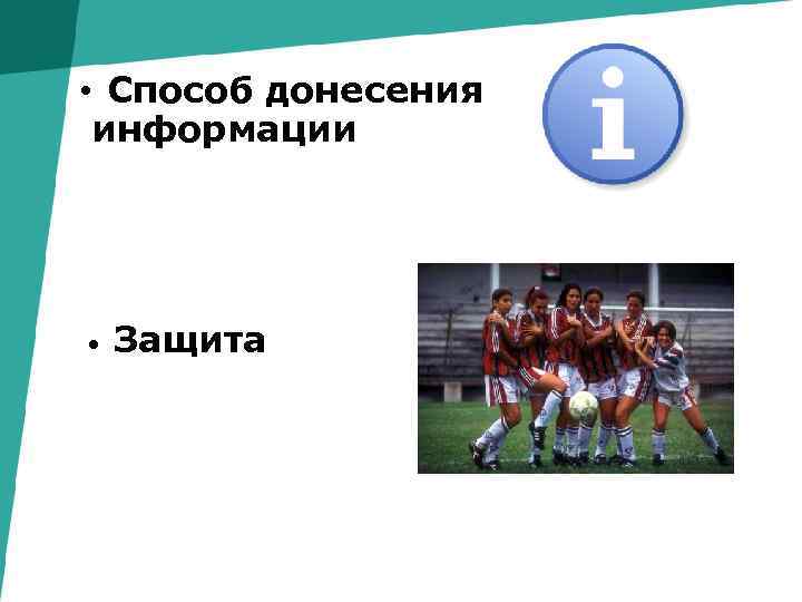  • Способ донесения информации • Защита 