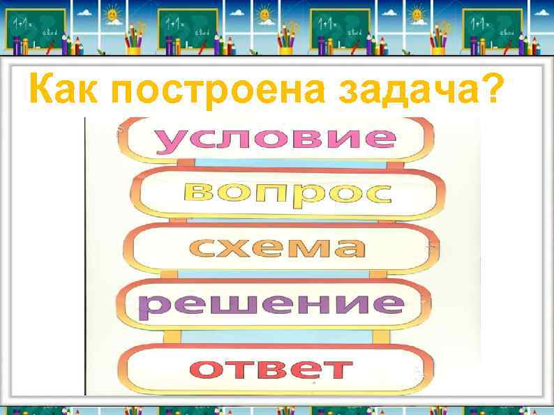 Как построена задача? 