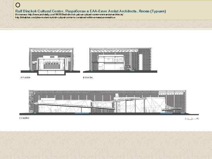 О Raif Dinckok Cultural Center. Разработан в EAA-Emre Arolat Architects. Ялова (Турция) Источники: http: