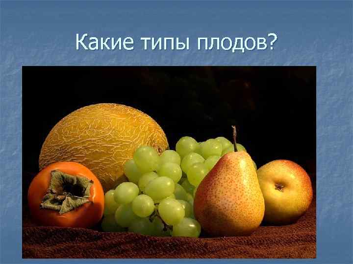 Какие типы плодов? 