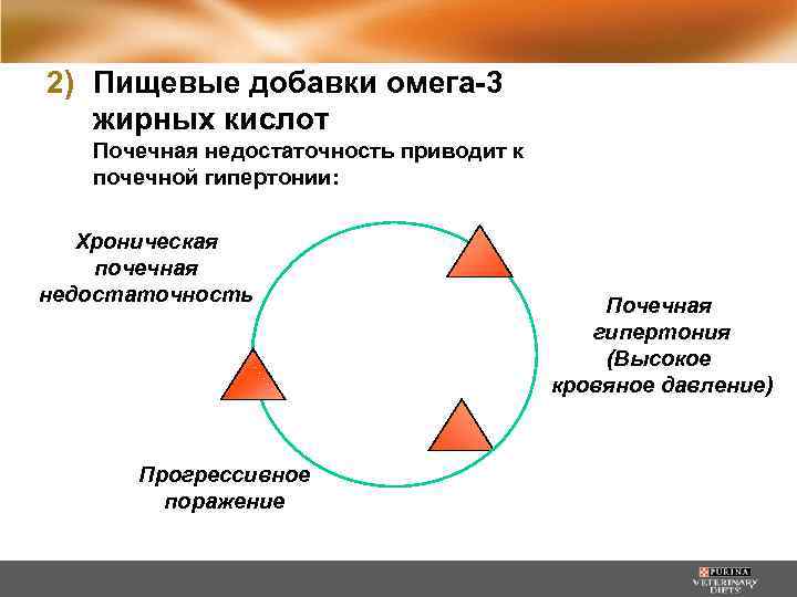 2) Пищевые добавки омега-3 жирных кислот Почечная недостаточность приводит к почечной гипертонии: Хроническая почечная