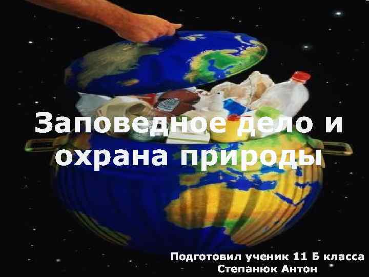 Заповедное дело и охрана природы Подготовил ученик 11 Б класса Степанюк Антон 
