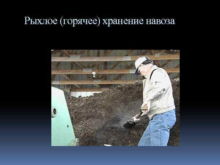 Рыхлое (горячее) хранение навоза 