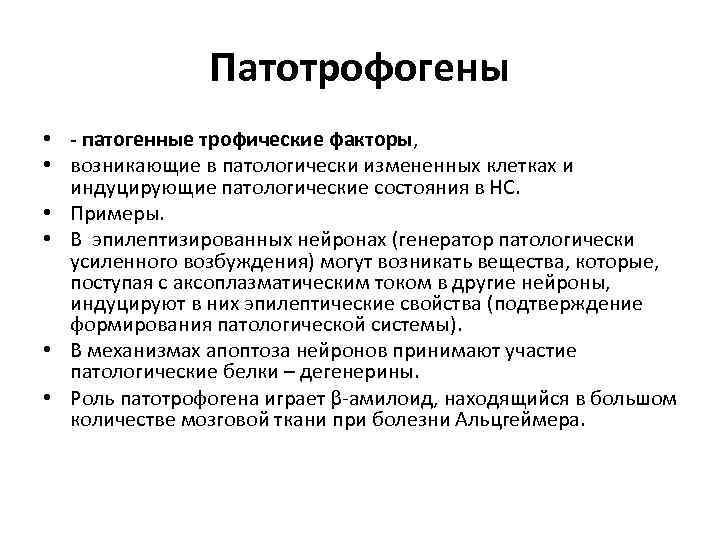 Схема механизмов формирования генератора патологически усиленного возбуждения