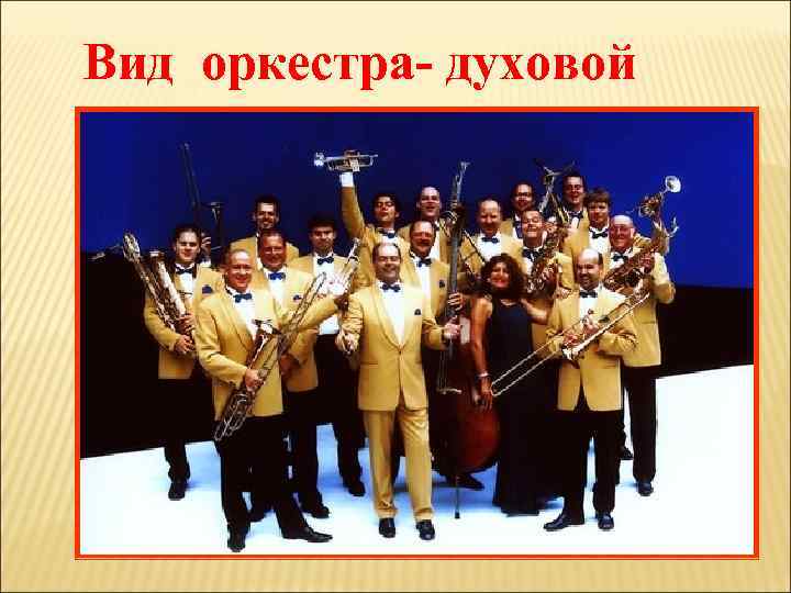 Вид оркестра- духовой 
