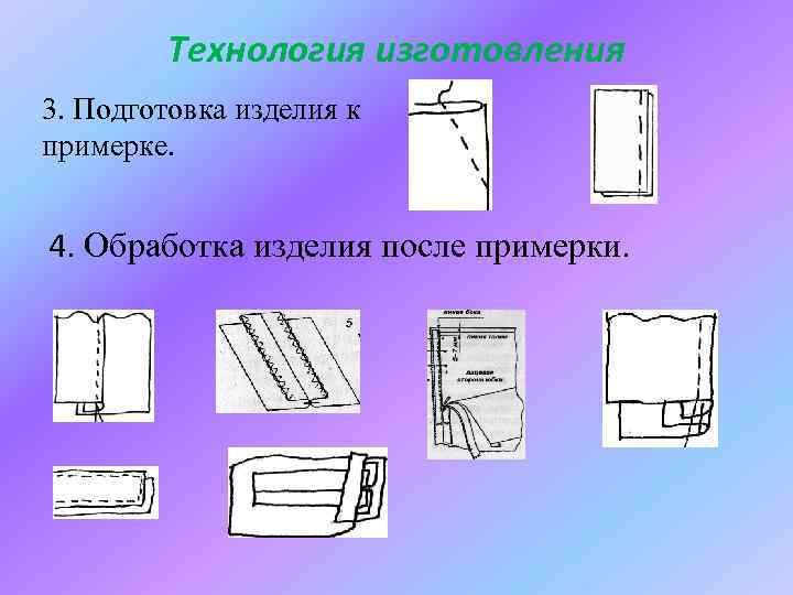 Подготовка изделия. Подготовка изделия к примерке. Обработка изделия после примерки. Обработка юбки после примерки. Технология обработки изделия после примерки.