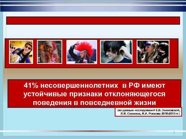41% несовершеннолетних в РФ имеют устойчивые признаки отклоняющегося поведения в повседневной жизни (по данным